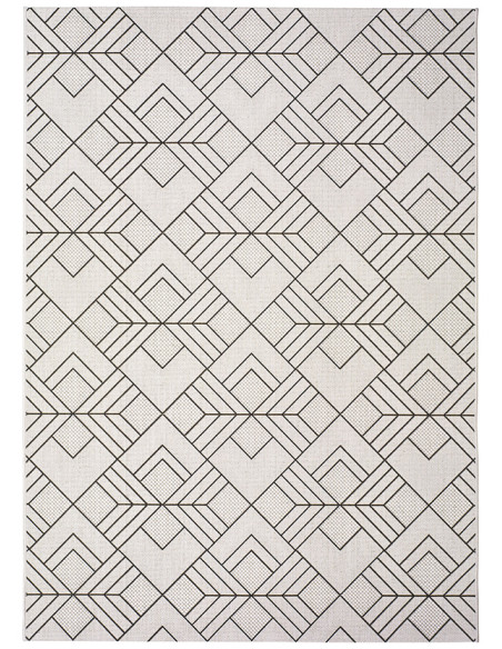 Alfombras-Crevillente-étnica-indoor-outdoor--diseño--moderna-calidad-terraza-piscina-patio-envíos-SILVANA  / Blanco
