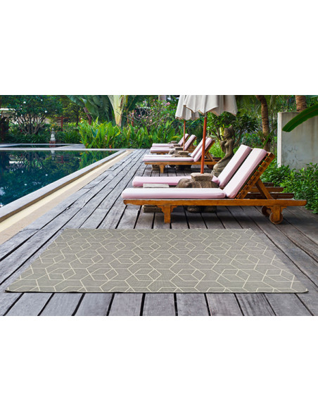 Alfombras-Crevillente-étnica-indoor-outdoor--diseño--moderna-calidad-terraza-piscina-patio-envíos GRATIS-SILVANA/ Plata