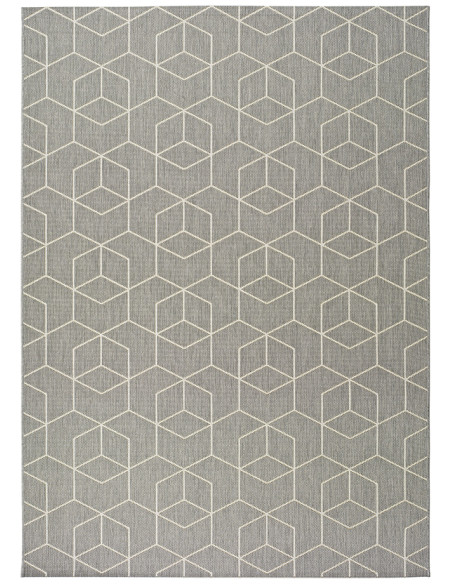 Alfombras-Crevillente-étnica-indoor-outdoor--diseño--moderna-calidad-terraza-piscina-patio-envíos GRATIS-SILVANA/ Plata